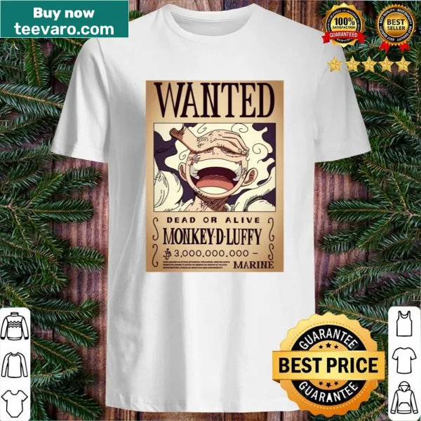Luffy wanted shirt with playful pirate graphic