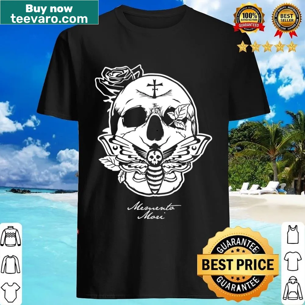 Minimalist Memento Mori t-shirt with striking typography