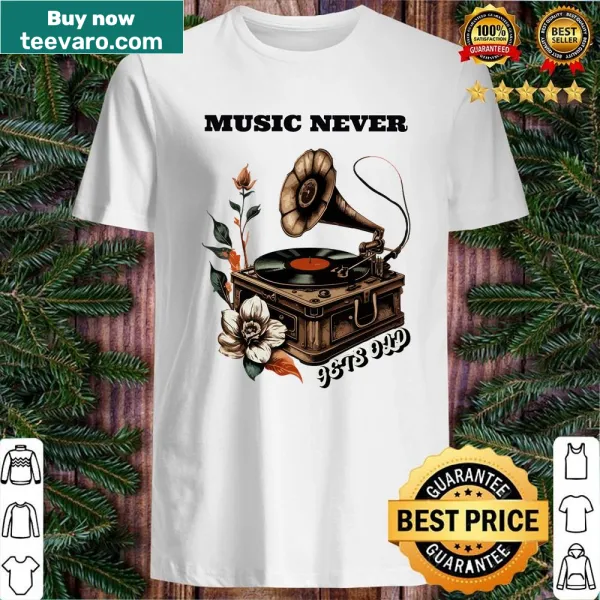 T-shirt celebrating the timeless appeal of vinyl music