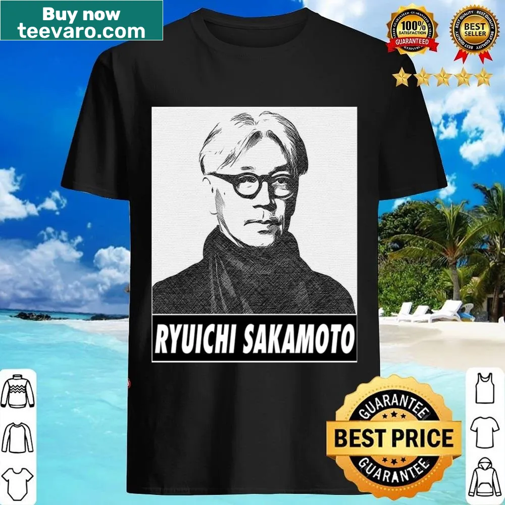 Tribute graphic tee honoring Ryuichi Sakamoto with unique design