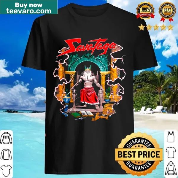Savatage Hall Of The Mountain King graphic shirt with bold design
