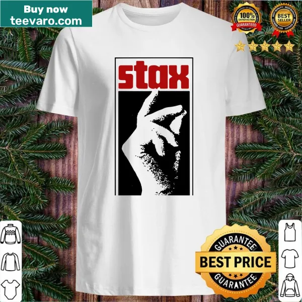 Stax Volt Records shirt with bold typography design