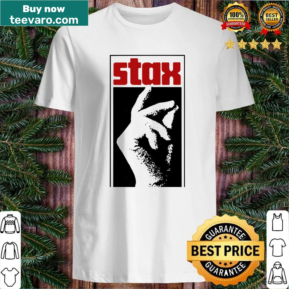 Stax Volt Records shirt with bold typography design