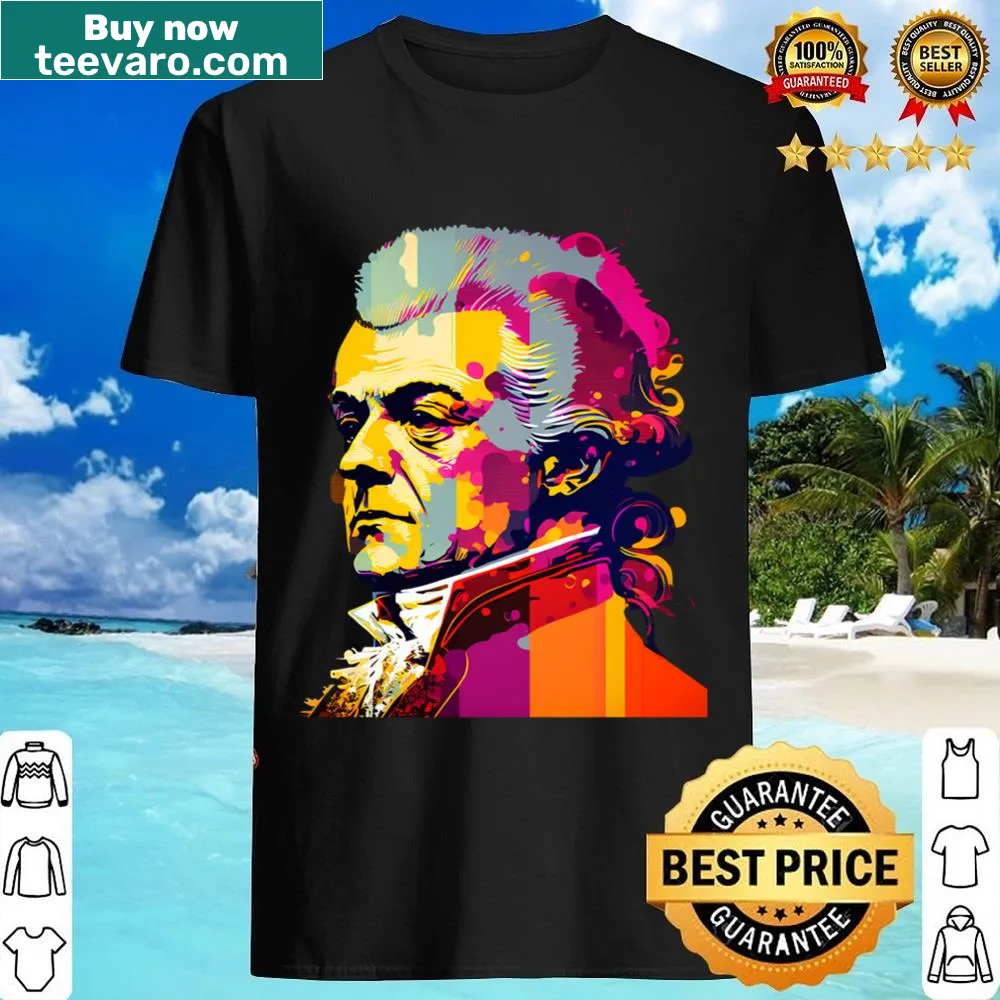 Illustrated shirt honoring Wolfgang Amadeus Mozart