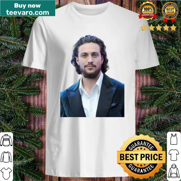 Shirt featuring a graphic inspired by Aaron Taylor-Johnson