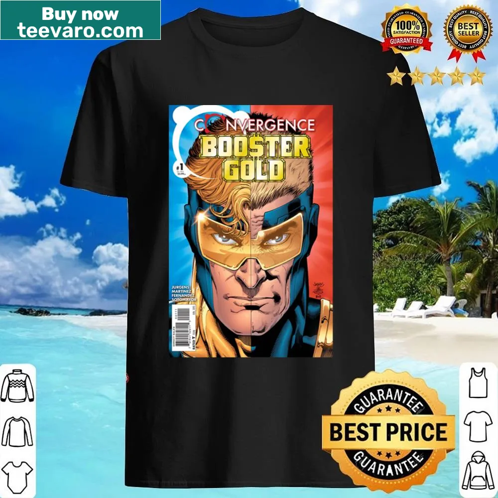 Booster Gold shirt featuring the superhero's emblem