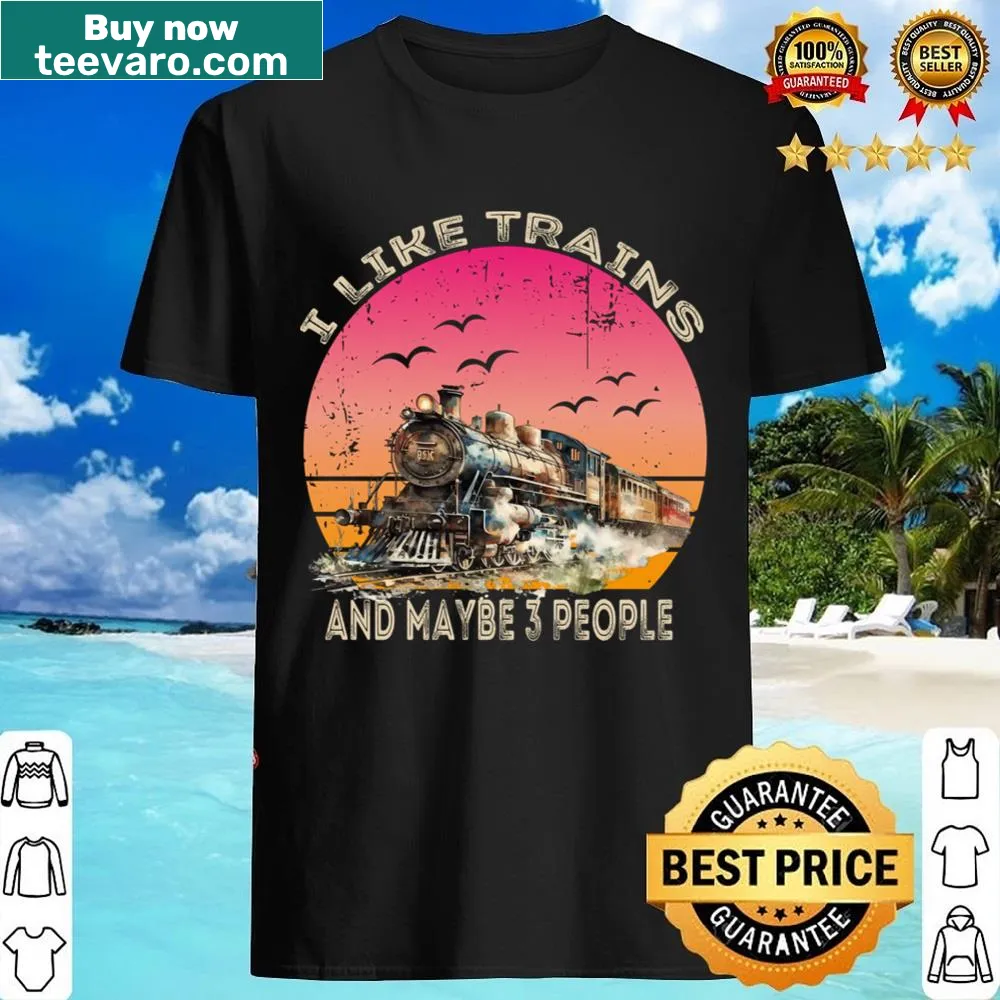 Vintage shirt expressing love for trains