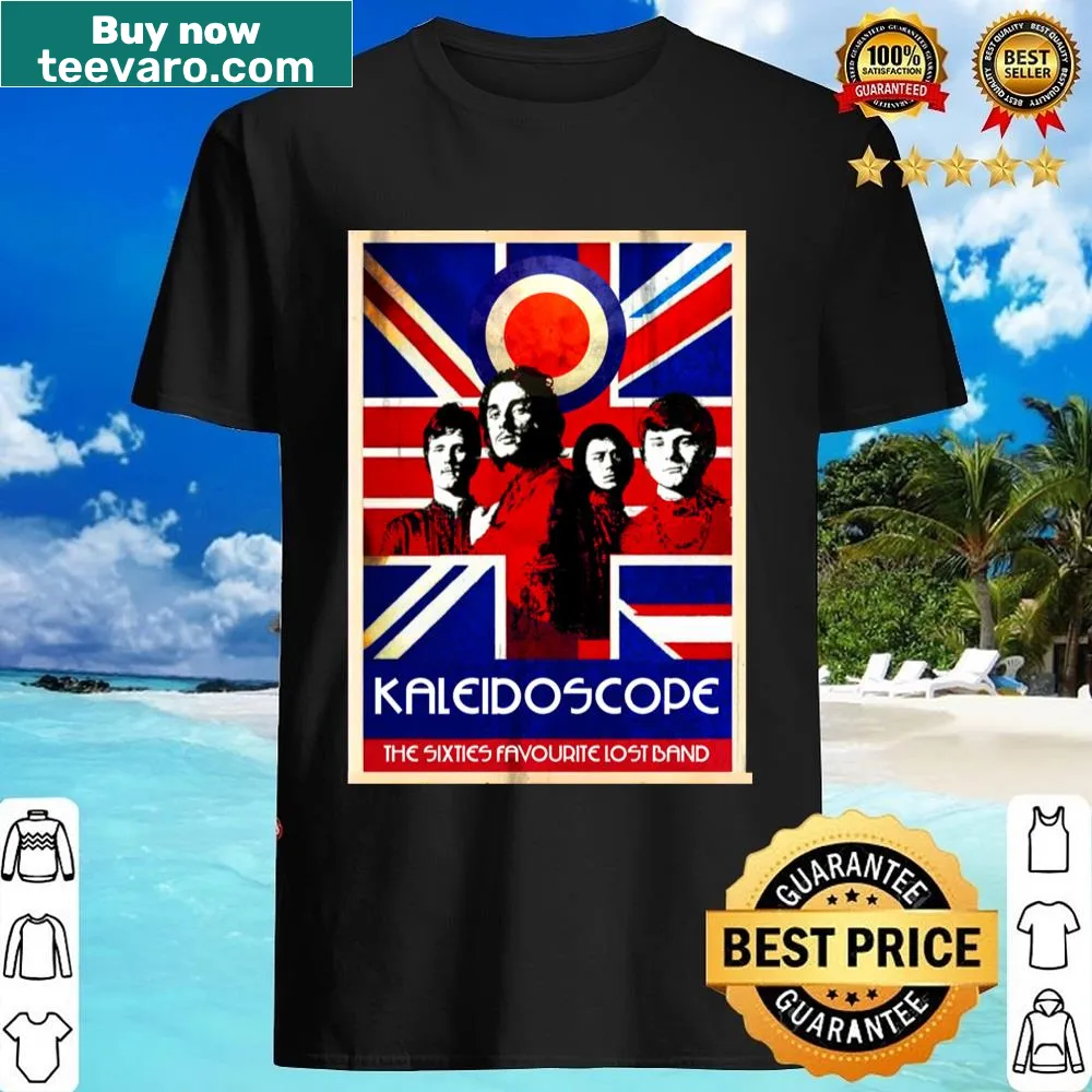 Sixties inspired Kaleidoscope Band illustration T-shirt with intricate patterns