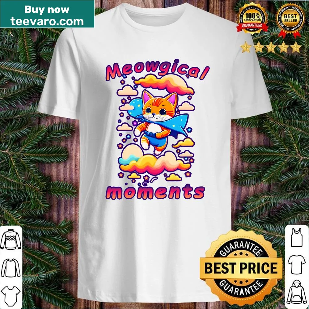 Adorable kitten superhero graphic t-shirt for cat lovers