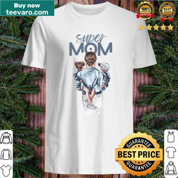 Mom You Are My Superhero shirt with an illustration of a superhero mom