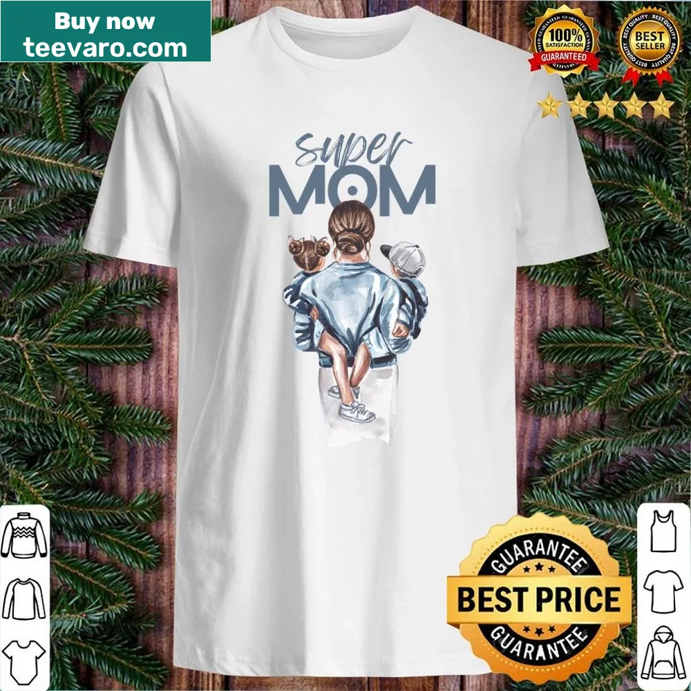 Mom You Are My Superhero shirt with an illustration of a superhero mom