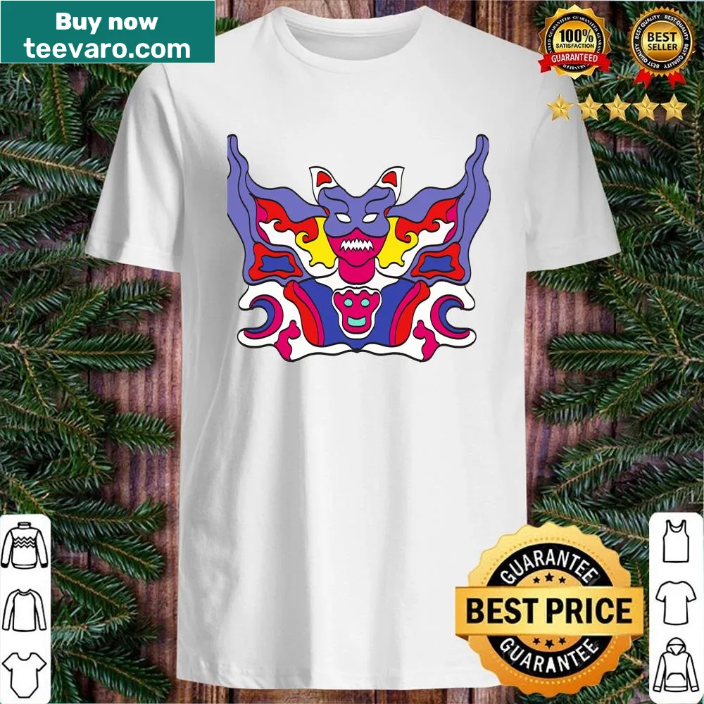Psychedelic ornament cat art shirt with unique design.