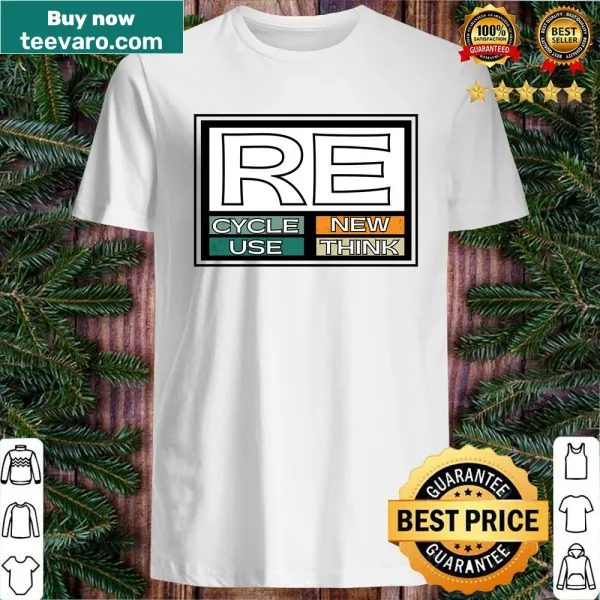 Simple typography shirt promoting recycling and sustainability