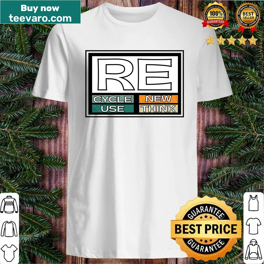 Simple typography shirt promoting recycling and sustainability