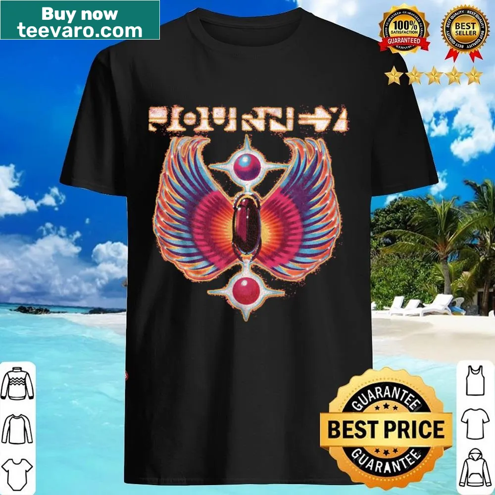 Illustrative shirt depicting travel and exploration themes.