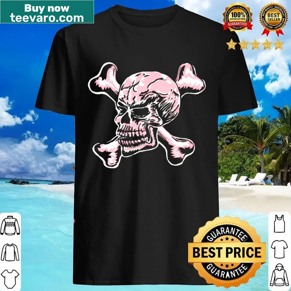 1980s style skull and crossbones graphic shirt