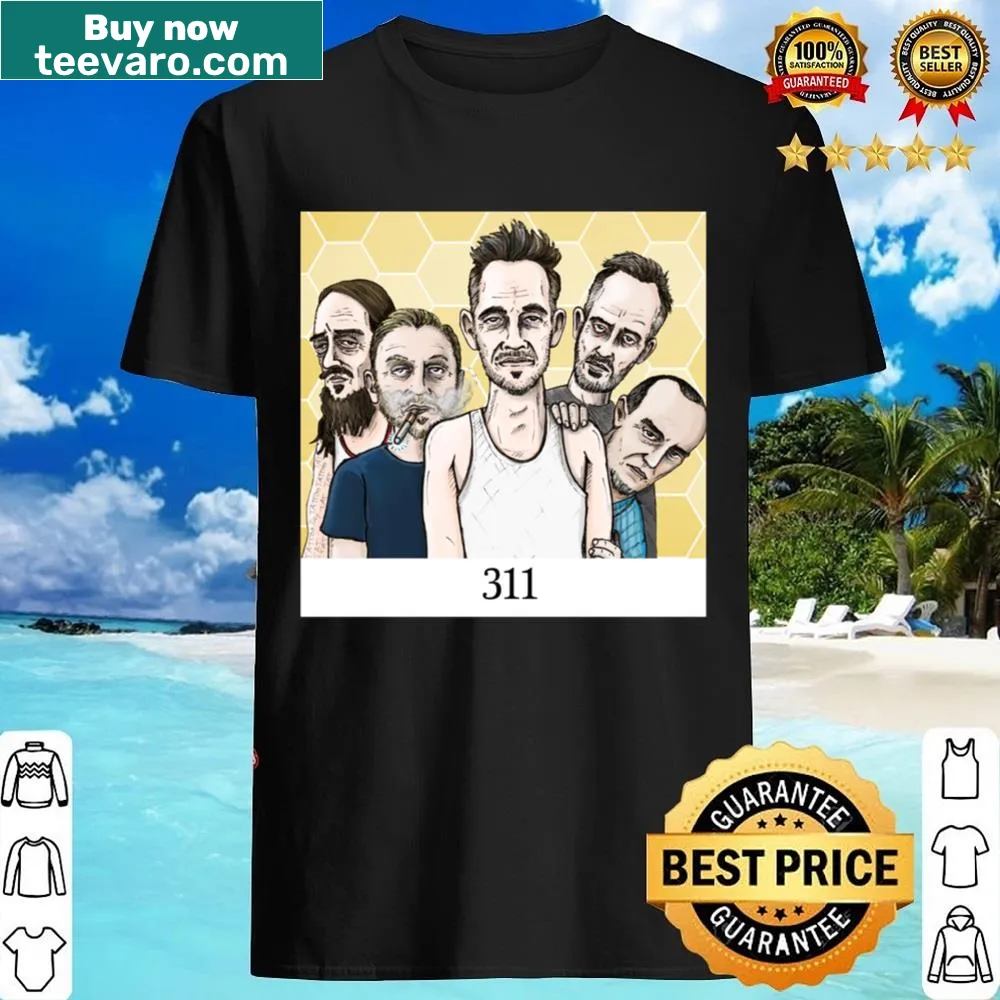 Illustration of 311 band logo on a fan shirt