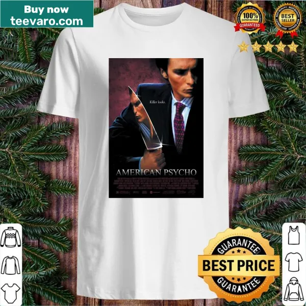 T-shirt with an illustration inspired by American Psycho movie cover
