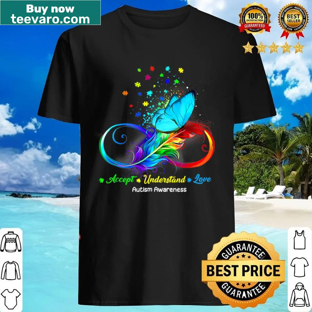 Shirt with red infinity symbol design for autism awareness