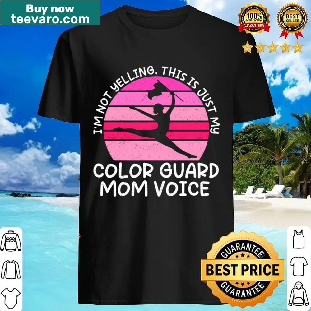 Typography shirt celebrating Color Guard moms and flag spinning
