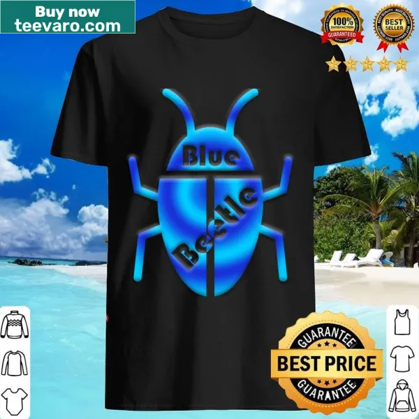 Cartoon Blue Beetle Nona logo shirt for comic fans