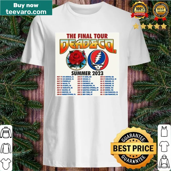 Graphic shirt celebrating the Dead and Company Tour 2023.