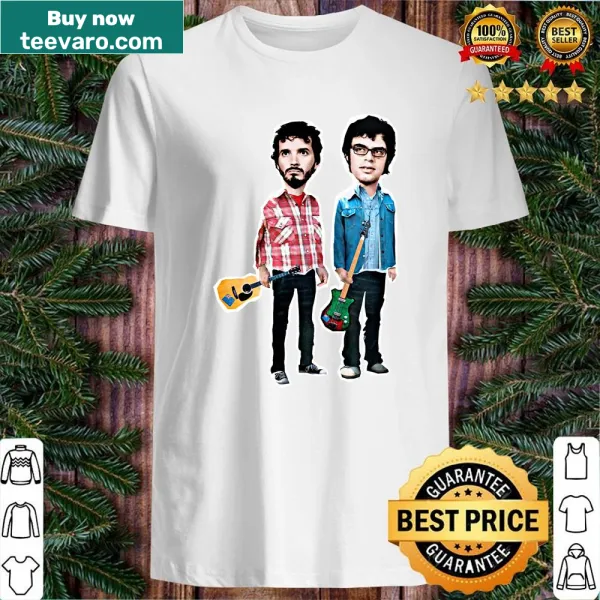 Illustrative t-shirt featuring Flight of the Conchords design
