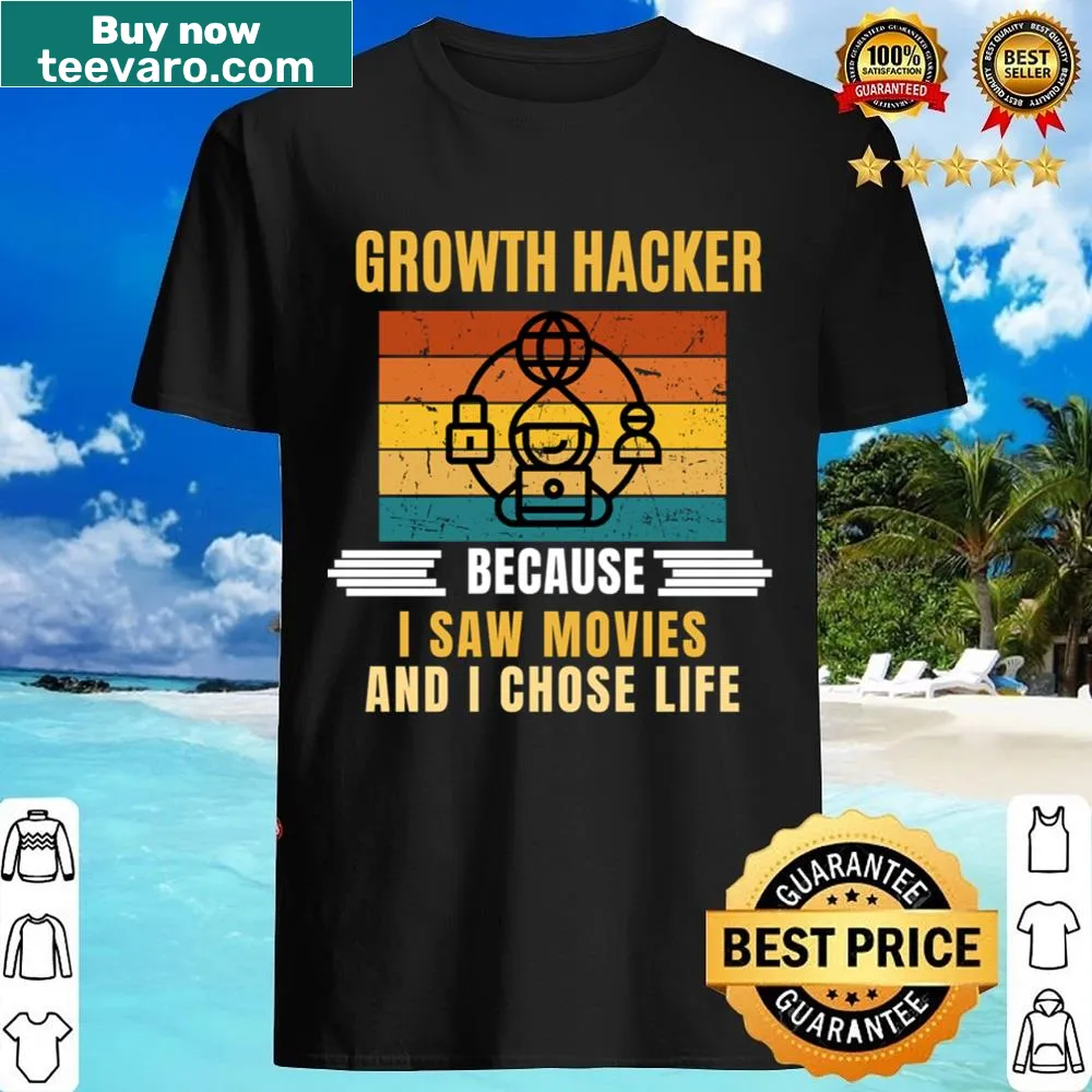 Typographic shirt celebrating growth hacking with a humorous twist