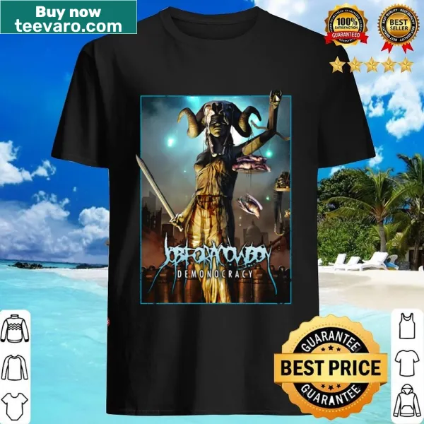 Shirt featuring bold graphics for the Job For A Cowboy band