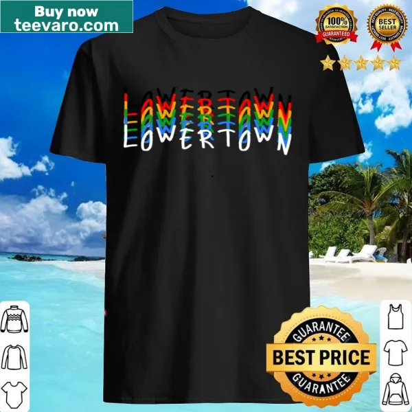 Humorous typography design representing Lowertown on shirt