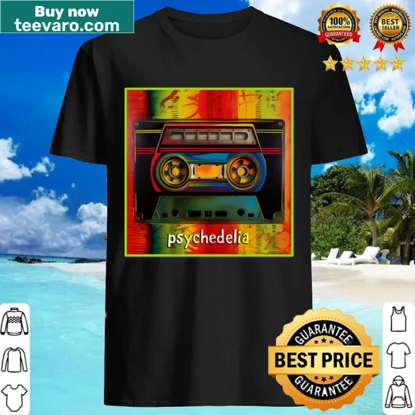 Retro shirt with psychedelic cassette design