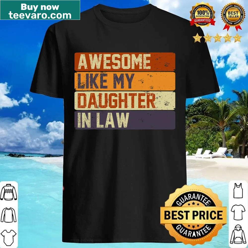 Sentimental shirt featuring retro text about daughter-in-law