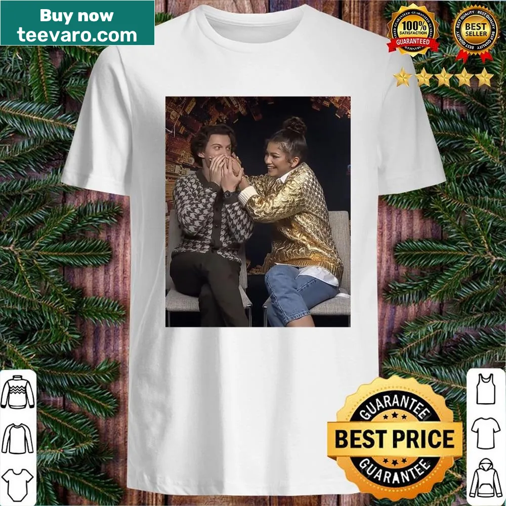 Shirt featuring an artistic portrayal of Tom Holland and Zendaya