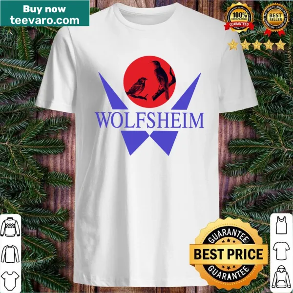 Stylish Wolfsheim band shirt with bold text