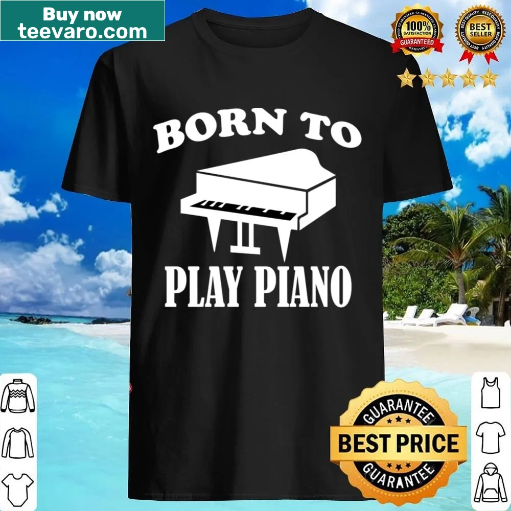 Cartoon design celebrating piano playing on a shirt