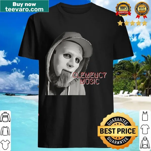 Whimsical shirt featuring a face made of musical instruments