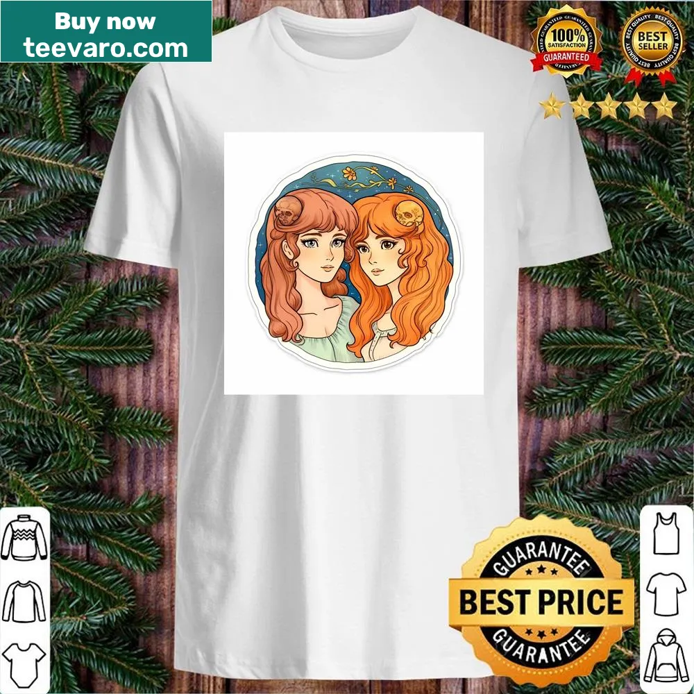 Ghibli-style girl design with Gemini zodiac elements.