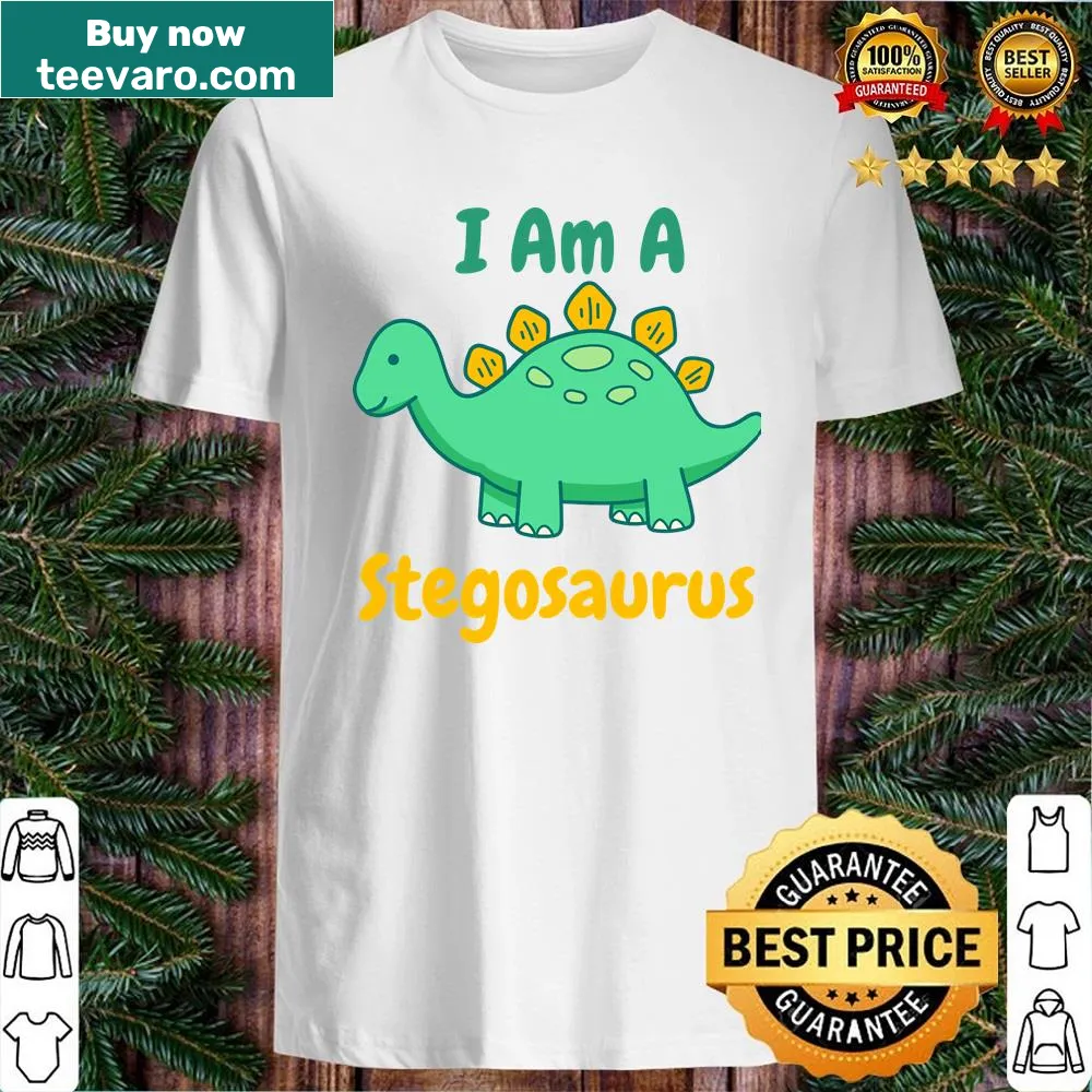 Cute shirt featuring a playful stegosaurus design for kids