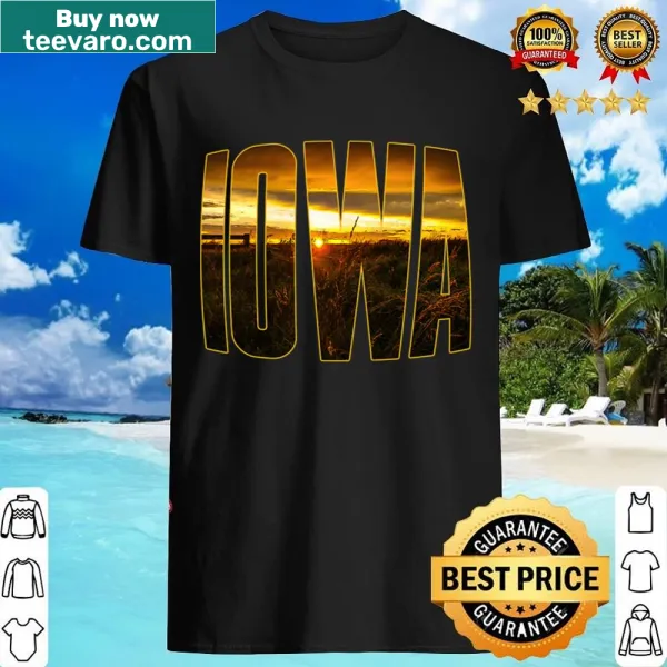 Shirt featuring an Iowa landscape design