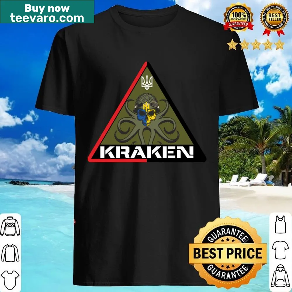 Ukrainian Coat of Arms and Kraken emblem shirt.