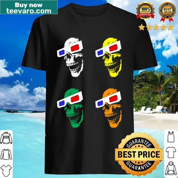 3D skull design shirt with an edgy aesthetic