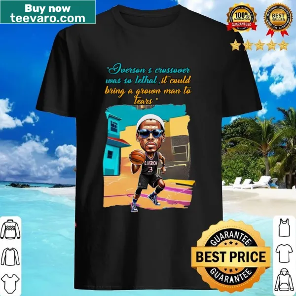 Bubblehead illustration of Allen Iverson on a shirt