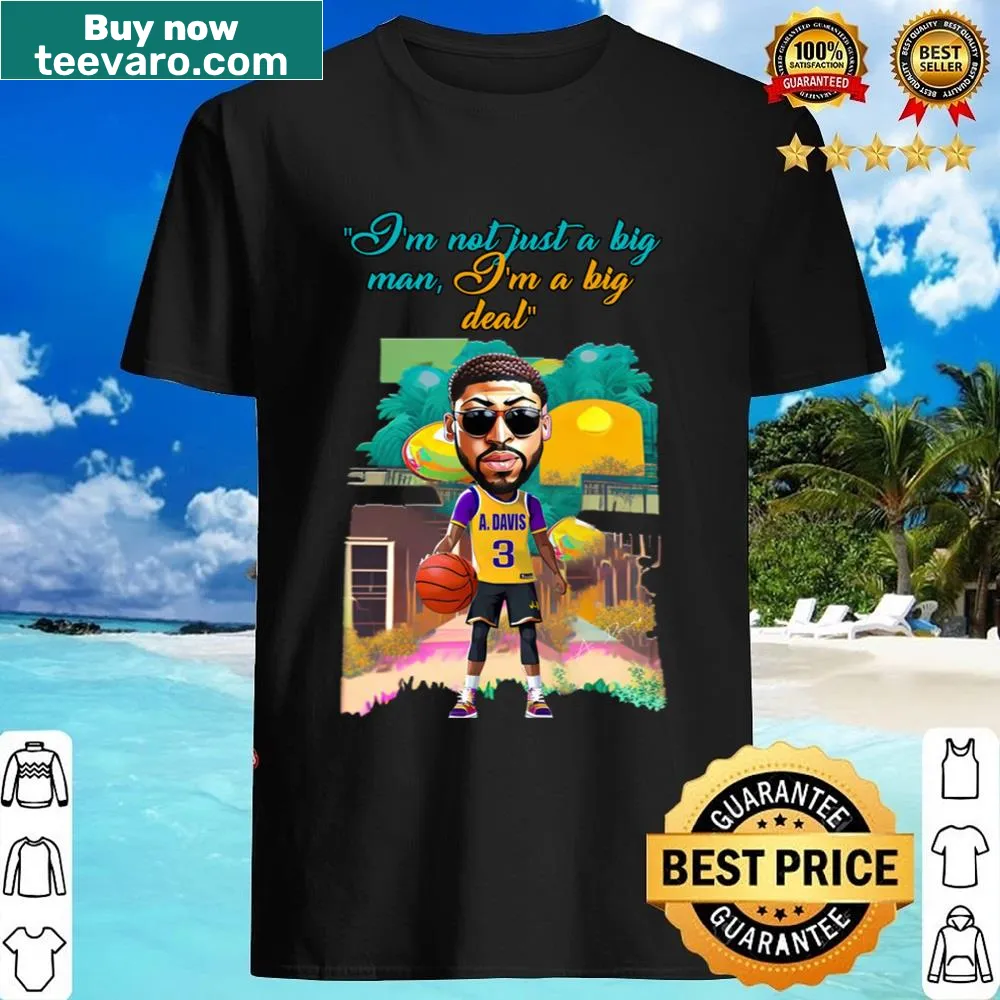 Cartoon Bubblehead of Anthony Davis on a shirt