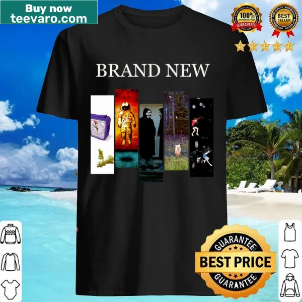 Typography shirt with 'Brand New' phrase in a clean design