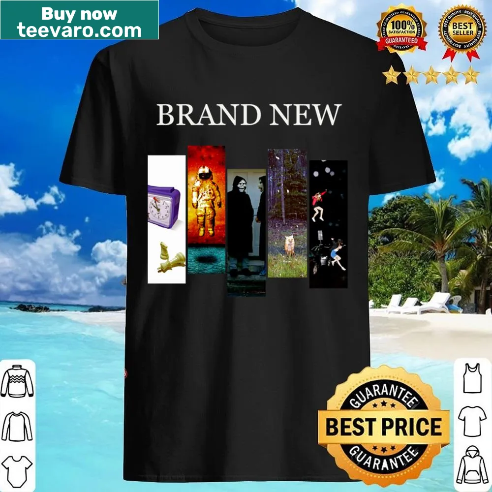 Typography shirt with 'Brand New' phrase in a clean design