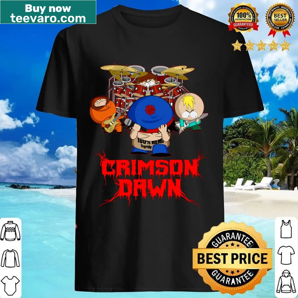 Inspirational shirt design featuring a mythical crimson dawn