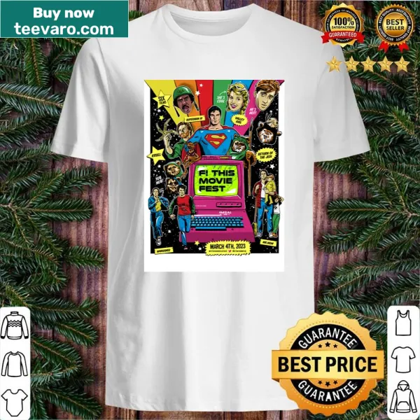 Shirt celebrating F This Movie Fest with playful design.