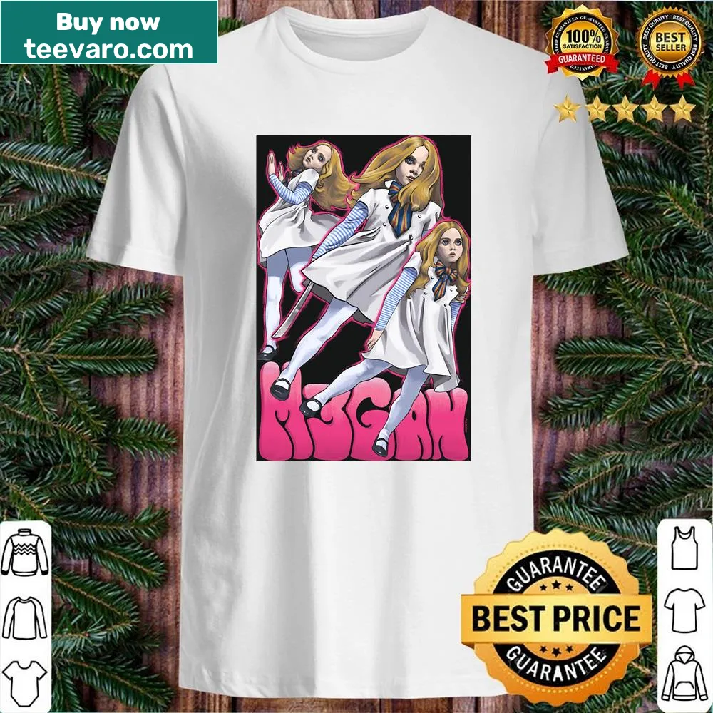 Artistic M3gan movie shirt featuring a stylized character design