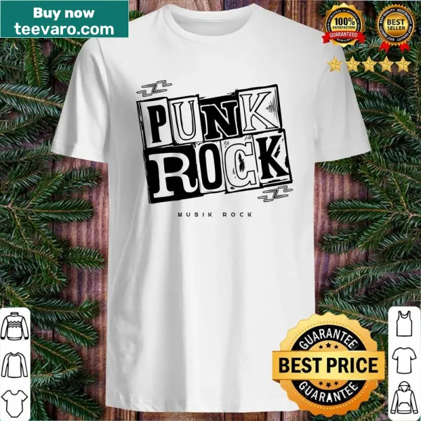 Vintage punk rock graphic on a black shirt