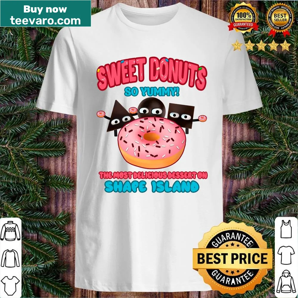 Playful donut character shirt inspired by Shape Island